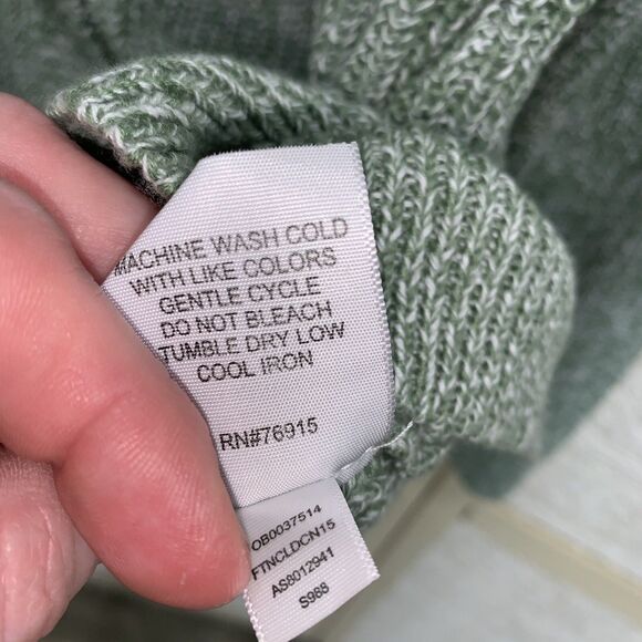 Cardigan Women’s L Heather Green Button Front Collared APPLESSEED'S Grannycore - Picture 10 of 10